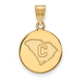 thumbnail image 1 of 14k Yellow Gold LogoArt Official Licensed Collegiate The Citadel Medium Disc Pendant, 1 of 3