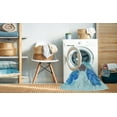 thumbnail image 2 of Ahgly Company Machine Washable Indoor Round Transitional Glacial Blue Ice Blue Area Rugs, 4' Round, 2 of 7