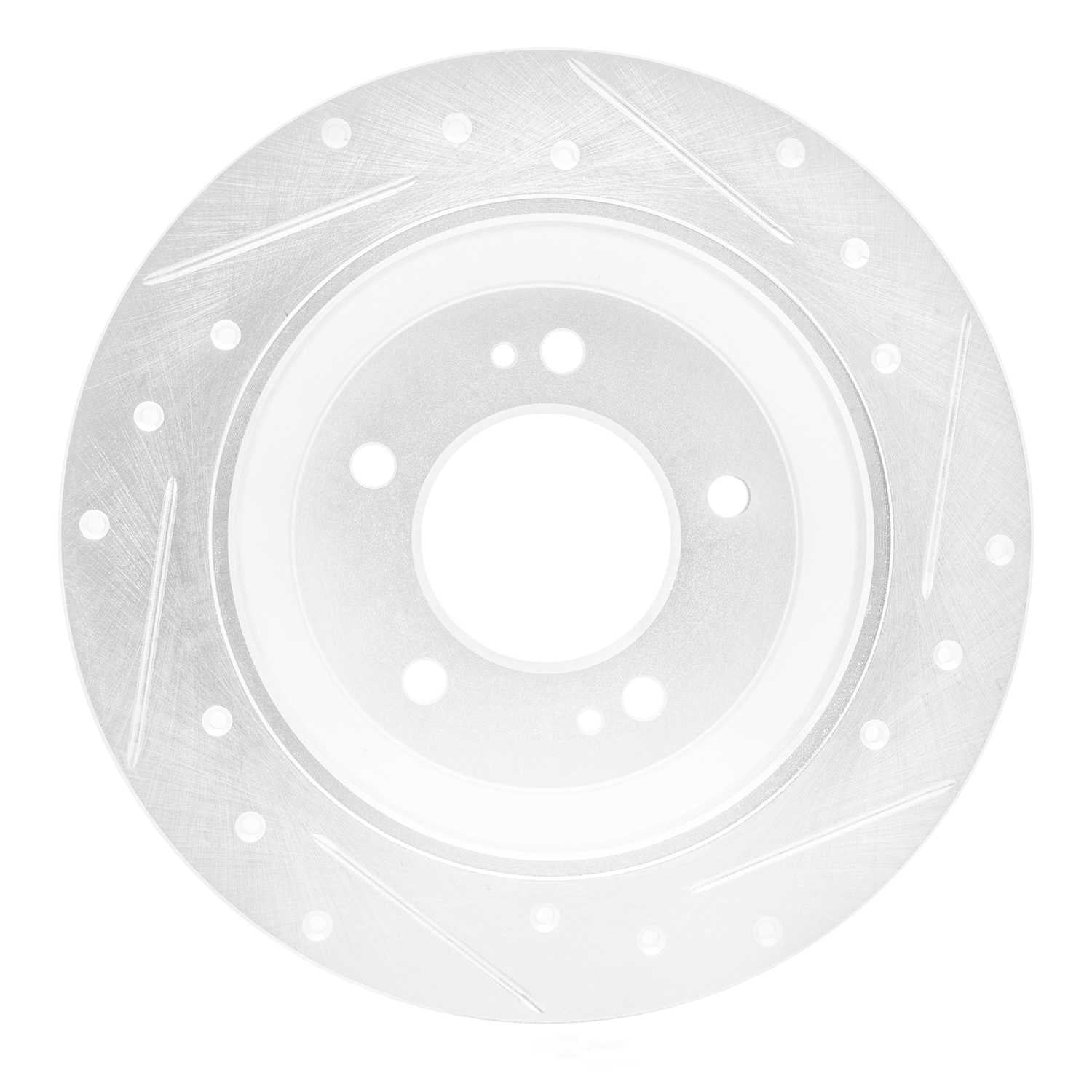 Dynamic Friction Company 631-03059L DFC Brake Rotor - Drilled And Slotted - Silver