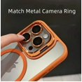 thumbnail image 4 of Magsafe Magnetic Lens Protection Stand Phone Case For IPhone 16 15 14 13 12 11 Pro Max Camera Glass Transparent Metal Ring Cover Light purple for iphone 15 ProMax, 4 of 6