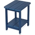 thumbnail image 1 of Table d'Appoint Extérieur Adirondack, Table d'Extrémité Extérieure à 2 Niveaux de 16,7 Pouces pour Patio, Piscine, Véranda, Mobilier de Patio Extérieur Résistant à Toutes les Intempéries Bleu Marine, 1 of 7