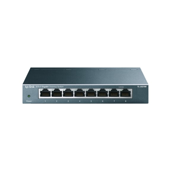 TP-Link 8-Port Gigabit Desktop Switch| Loop Prevention | Plug & Play | Durable Metal | Fanless | QoS & IGMP Snooping  - TL-SG708