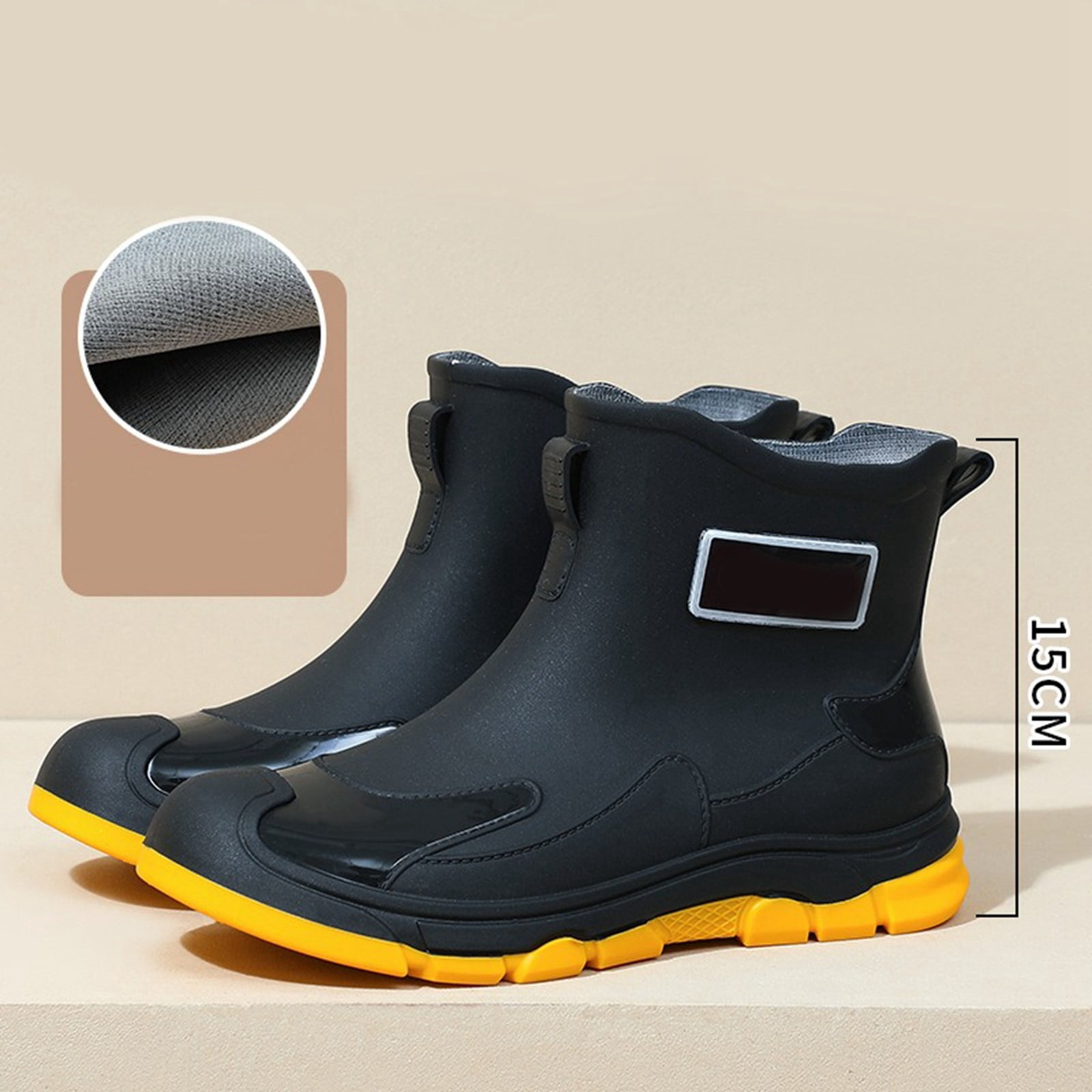 Sunbona Fashionable Women's Rain Shoes Summer Short Ankle Boots Casual Footwear For Everyday Use Rain Boots Collar Gardening Boots Ultra Lightweight Portable Garden Shoes