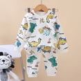 thumbnail image 2 of Gibobby Baby Boys Pajamas Boy Clothing Sets Cartoon Print Fall Winter Long Sleeve Top Pants Pajamas 2 Pc Loungewear For 12 Months 2t 3t 4t 5t Boy Pjs Set Kid Sleepwear,Multicolour,Size 6-12 Months, 2 of 7