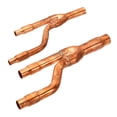 thumbnail image 1 of Conjunto de tubo en Y de refrigeración Uxcell 22T, unión en Y de cobre, adecuado para sistema de aire acondicionado central, 1 conjunto, 1 of 5