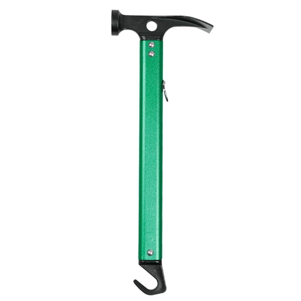 Naiovety Extractor de clavos para tienda de campaña, martillo para acampar al aire libre, Picnic, senderismo, caravana, lona, estacas, Extractor de carpas Verde Naiovety OD023413-02