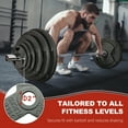 thumbnail image 4 of Signature Fitness 2-Inch Cast Iron Weight Plates – Olympic Barbell Plates for Strength and Resistance Training, Multiple Sizes Available, 4 of 7