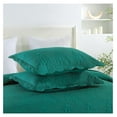 thumbnail image 4 of 3-Piece 100% Cotton Oversized Bedspread Lightweight Quilt Coverlet Embroidery Farmhouse Bedding Set T0 (TC Emerald, Queen (100"x106")), 4 of 9