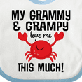 thumbnail image 4 of Inktastic My Grammy and Grampy Love Me Boys or Girls Baby Bib, 4 of 4