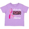 thumbnail image 3 of Inktastic Breast Cancer Awareness Nobody Fights Alone Pink Ribbon Boys or Girls Toddler T-Shirt, 3 of 5