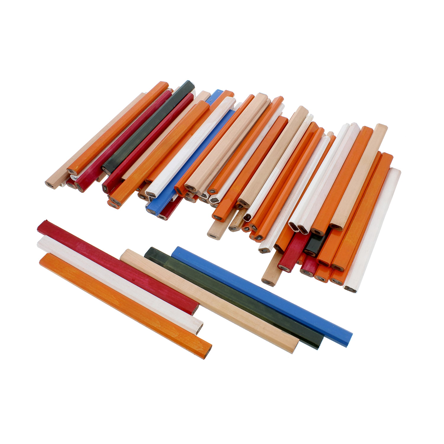 DCT 72 Piece Carpenter Pencils Bulk Lead Woodworking Flat Pencil, Mixed