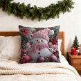 thumbnail image 6 of Horivan 1 Packs Christmas Pillow Covers 17x17 Inch Festive Holiday Decor Soft Plush Cushion Covers with Hidden Zipper for Living Room Sofa Bed Seasonal Home Decorations, 6 of 6