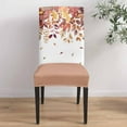 thumbnail image 4 of Fall Leaf Dining Room Chair Covers Set of 8, Maple Leaf Autumn Plant Vintage Stretch Chair Slipcovers Removable Washable Seat Cover Chair Protectors for Kitchen Home, Hotel Banquet, 4 of 6