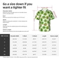 thumbnail image 6 of Lsque Green Kiwi pattern Hawaiian Shirt for Men, Unisex Summer Beach Casual Short Sleeve Button Down Shirts-Small, 6 of 9