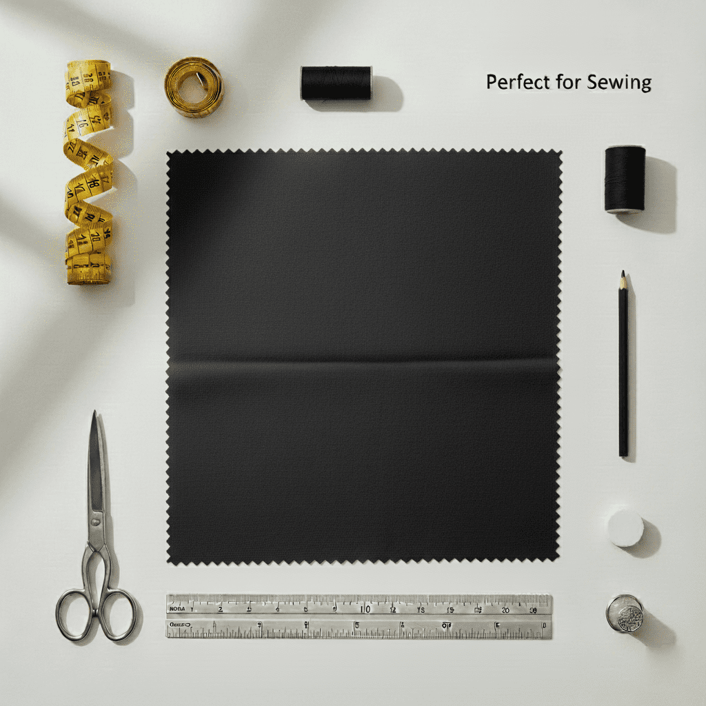 Premium Cotton Blend Broadcloth Fabric By The Yard 60 Inches Wide Black
