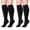 Black, variant on 2 Pairs Compression Socks for Men & Women 8-15 mmHg Knee High Over The Calf Socks, Mild Compression Support, Breathable Stretch Fit,Size 9-11