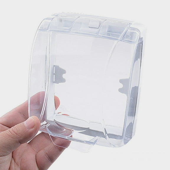 Soimiss 2Pcs Transparent Doorbell Cover Weatherproof Splashproof ABS Plastic Protective Shell