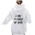 thumbnail image 4 of Christian Sweatshirts for Women "I Am A Child Of God" Hoodie Teen Girls Long Sleeve Pullover Tops Y2K Streetwear Christian Gifts, Size M, 4 of 6