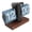 Blue, variant on Xirurus Digital Flip Down Clock Retro Automatic Turning Battery Operated Mechanical Desk Clock for Home Office Decor, Blue Wood Base (8.07 inches / 20.5 cm)