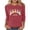 Wine—Tops, variant on AGWOLF Easter Shirts for Women 3/4 Sleeve Round Neck Knit Pullover Cute Rabbit Bunny Print T-Shirt Religious Tops Tunic Dark Gray L