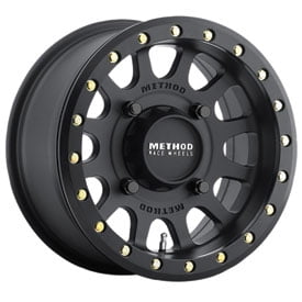 4/156 Method Race Wheels 401 Beadlock Wheel 14x7 5.0 + 2.0 Matte Black for  Polaris RANGER 570 CREW-4 Mid Size 2014-2018