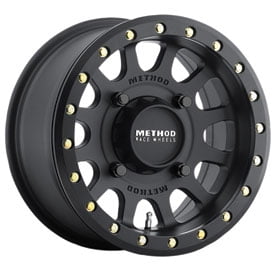 4/156 Method Race Wheels 401 Beadlock Wheel 14x7 5.0 + 2.0 Matte Black for Polaris RANGER 800 HD 2010-2012
