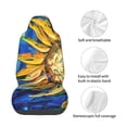 thumbnail image 4 of Wukai vintage Starry Sunflower Full Set Car Seat Covers with Soft Padding Universal Auto Front Seats Protector and Cushion Mat, 4 of 5