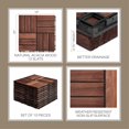 thumbnail image 2 of Baldosas THYOI de madera de acacia entrelazadas, 10 unidades, color marrón oscuro, 2 of 7