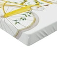 thumbnail image 2 of Ambesonne Vintage Fitted Sheet 2 Pcs Set, Bicycle with Flowers, Twin XL, White and Yellow, 2 of 3
