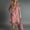 *Pink, variant on Women's Collared V Neck Short Sleeve Suede Mini Dress,Casual Sundress with Fringe Hem and Pockets Pink,Women's Plus L