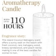 thumbnail image 3 of Candle-lite Scented Candles, Island Coconut Mahogany Fragrance, One 18 oz. Single-Wick Aromatherapy Candle with 110 Hours of Burn Time, White Color, 3 of 7