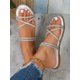 thumbnail image 2 of Women's Fashion Rhinestone Decorated Flat Sandals, 2 of 4