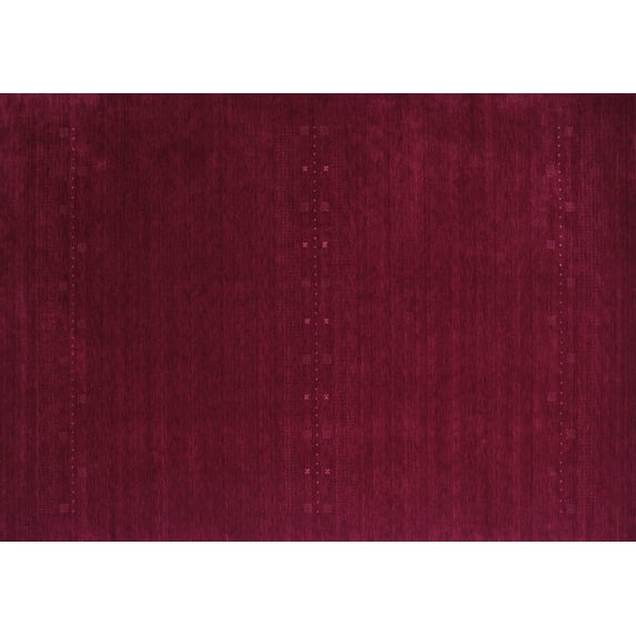 Ahgly Company Indoor Rectangle Abstract Purple Contemporary Area Rugs, 7' x 9'