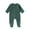 344-Dark Green, variant on LIIPEE Girls Boys Onesie Solid Color Long Sleeve Round Neck Zip Up Jumpsuit Newborn Cute Daily One-Pieces,Brown,0-6 Months
