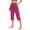 Hot Pink（1）, variant on Diufon Women's Capri Pants Summer Casual High Waist Wide Leg Yoga Pants Stretch Cropped Pants with Pockets