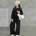 thumbnail image 2 of Mercatoo Girls' Clothing Sets 2 Piece Long Sleeve Solid Sweatshirt Wide Legged Cute Pant Kids Girls Fall Outfits Sweatsuits, 2 of 8