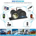thumbnail image 4 of 2PCS Dual USB Outlet Cigarette Lighter Socket Splitter with Blade Fuse, 12V 4.2A Car Charger Power Adapter Replacement Waterproof Plug Female 21W for RV Marine Boat Motorcycle Truck ATV UTV Van etc, 4 of 11