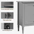 thumbnail image 2 of May in Color Mid Century Modern Sideboard with 4 Doors and Adjustable Shelves, Console Table for Entryway, Dining Room, Living Room, Grey Oak, 2 of 6