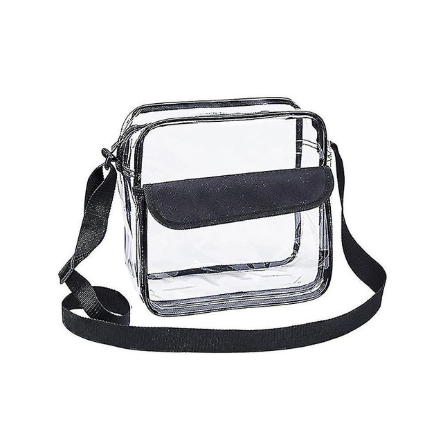 Bolso bandolera transparente, bolso de mano transparente aprobado por pgastadium, bolso de mano transparente