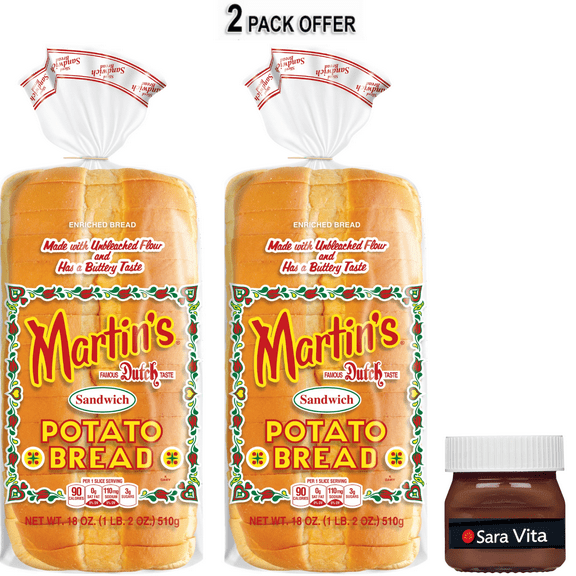 Martin's Sandwich Potato Bread Loaf, 18 Ounces, Sliced