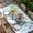 Blue White, variant on Blue Christmas Table Cloths for 5 Foot Rectangle Tables, Snowman Xmas Tree Balls Snowflake Patio Waterproof Elastic Fitted Tablecloths, Washable Rectangular Table Cover for Camping