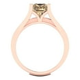 thumbnail image 4 of Clara Pucci 18K Rose Gold Princess Cut 1.5Ct Synthetic Yellow Moissanite Engagement Ring + Matching Band - Luxury Box Included, 4 of 7