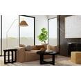 thumbnail image 3 of "East at Main Modern Round X-Frame Coffee Table, 36"" Diameter, Solid Wood, Black", 3 of 8
