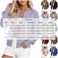 thumbnail image 3 of FDGIU Women's Waffle Knit Full Zip Jacket, Rib Cuff Long Sleeve Casual Sweatshirt Coat with Arm Zipper Pocket for Spring Fall Daily Lounge Layering, 3 of 5