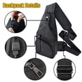 thumbnail image 3 of Spencer Men's Crossbody Sling Backpack Anti Theft Oxford Chest Shoulder Bag Daypack with USB Charging for Travel Camping (6.3*2.7*12.6inch, Black), 3 of 6