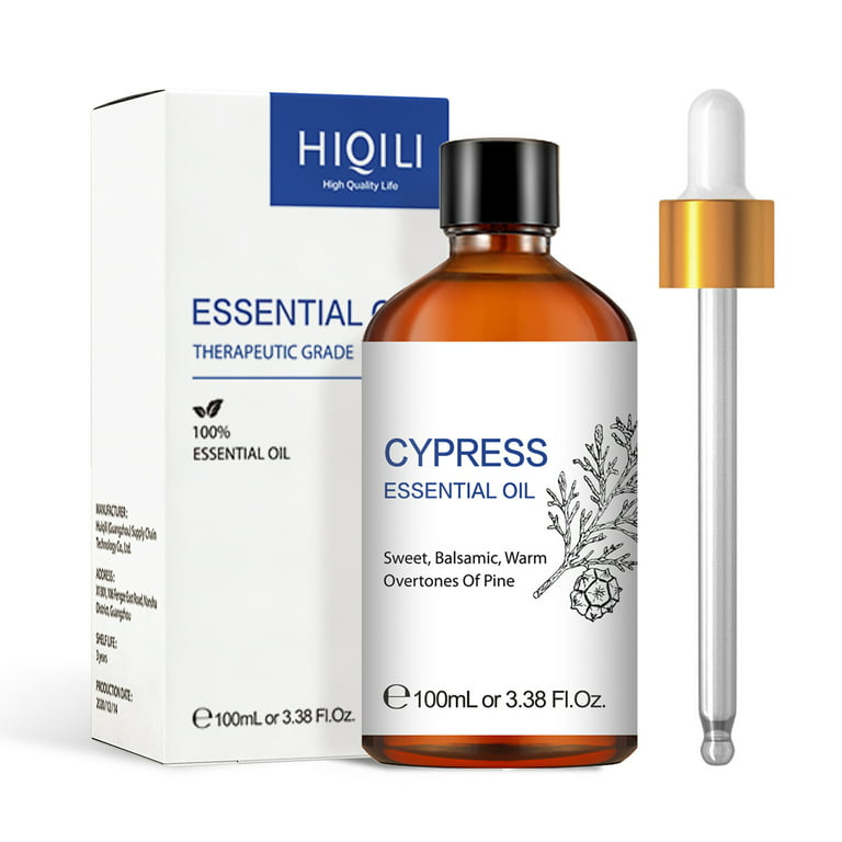 HIQILI Cypress Essential Oil for Diffusers, 100ml 