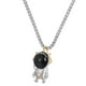 thumbnail image 5 of Astronaut Pendant Necklace Necklace Chain Costume Accessories for Couples Boys Hugo Collar colgante, 5 of 10