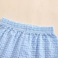 thumbnail image 5 of oqasdz Girls Shorts Toddler Baby Casual Summer Gingham Plaid Seersucker Elastic Waist Ruffles Hem Bottoms Shorts Size 3 Y-4 Y, 5 of 7