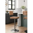 thumbnail image 2 of Signature Design by Ashley Furniture Strumford Tall Swivel Barstool (2/CN), Brown/Black, 2 of 2
