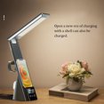 thumbnail image 4 of stanreset Lampe de Table LED Sans Fil Style Simple Réveil Protection des Yeux Bureau Chargeur Rapide 15W Station de Charge pour Lecture Noir, 4 of 9